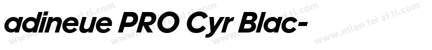 adineue PRO Cyr Blac字体转换